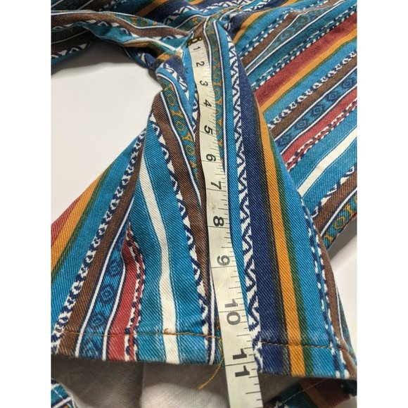 Vintage High Waist Shorts Pattern Action West Women's Size 8 Striped - Picture 5 of 6